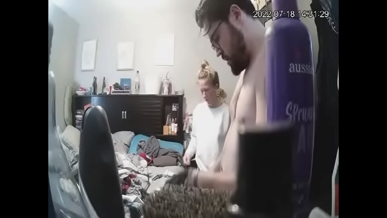 Hidden cam catches husband fucking the babysitter