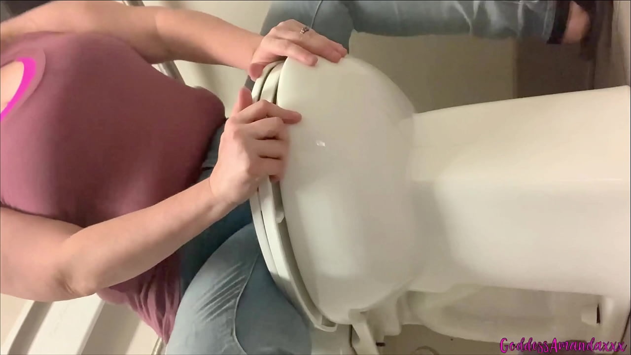 Watch my pretty pussy piss in the toilet
