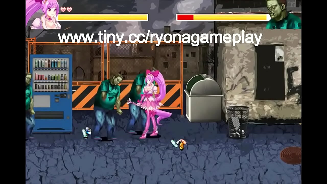 Pretty pink girl having sex with zombie man in M.world.r.incd action porn hentai ryona gameplay