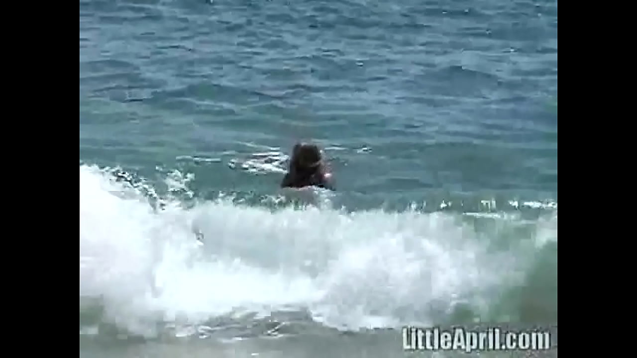 Teen Girl Little April in the ocean