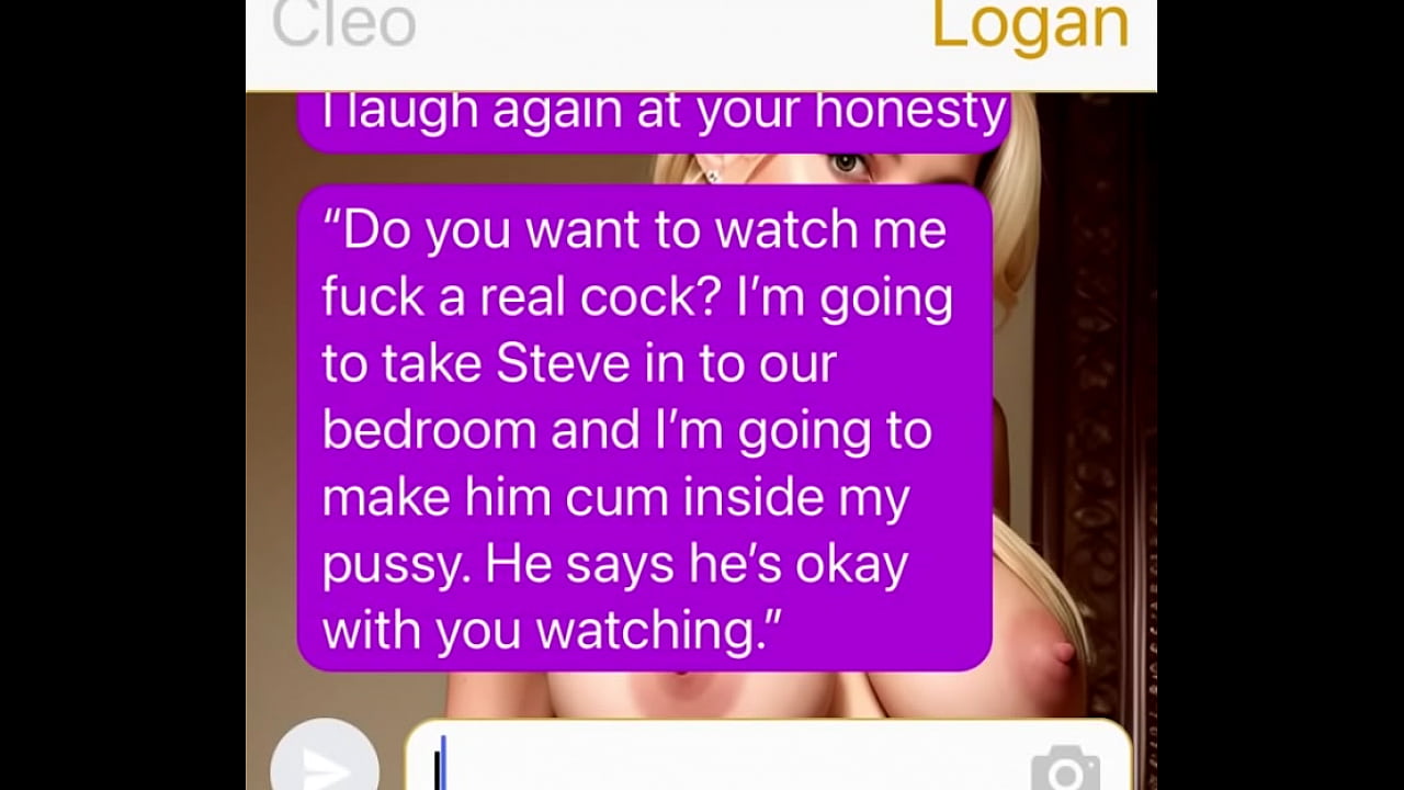 Cuckold Text Roleplay: My Husband Watches As I Take A Huge Cock