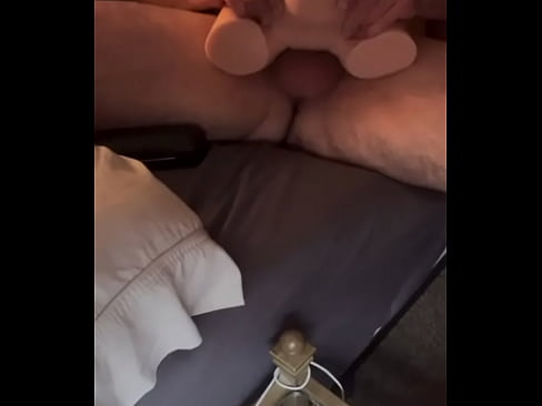 Fuck doll destroyed by giant str8 cock