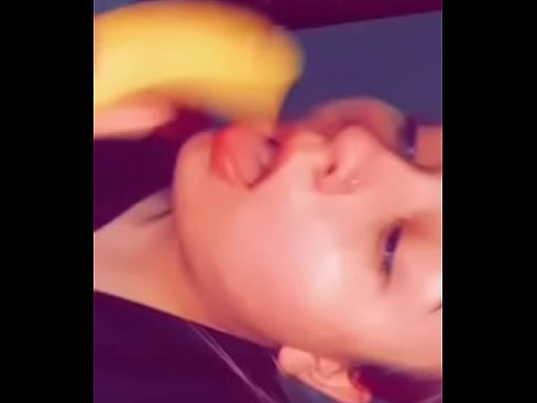 Suck on banana