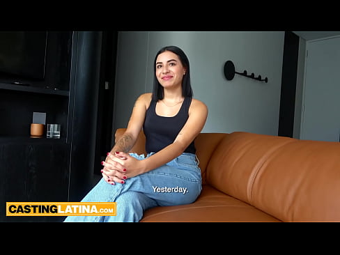 Cute Colombian amateur teen on model casting wanting to skip the line