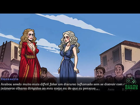 Jogo parodia de Game of Thrones ep 24 Loira, Milf e Ruiva montando no Dildo