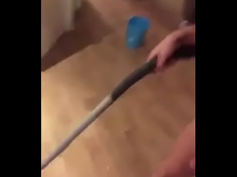 Vacuuming naked