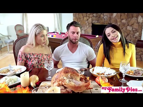 Avi Love And Paisley Bennett Compete For Thanksgiving Creampie