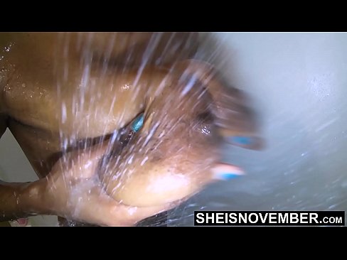 I Wanted This Quick Orgasm! :-( Slender Ebony Female Orgasm In Shower. Sheisnovember Slim Waist And Curvy Hips Twisting, Feeling The Pleasure Of The Hot Water Washing Over Her Sensitive Skin With Large Areolas And Big Boobs Out by Msnovember