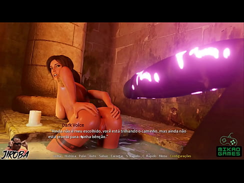 Jogo Parodia de Lara Croft ep 5 - Lara ganho do Demônio pirocudo um Escravo sexual