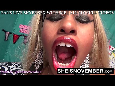 Softcore Broke Open My Ebony Throat With Giant Dildo Insertion into My Sweet Juicy Lips Wearing my Bra And Panties by Msnovember on Sheisnovember