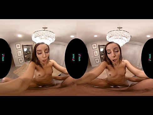 Beautiful petite brunette gets fucked in virtual reality