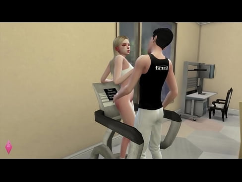 Fitness beauty was not averse to having sex with her personal trainer right during the lesson on the treadmill
