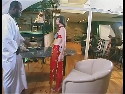 Cute belly dancer fucked in an interracial threesome!