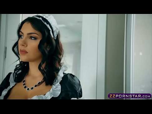 Busty brunette maid Valentina Nappi double penetrated