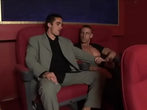 Dude gay was drilled in his ass without condom at the movie-house
