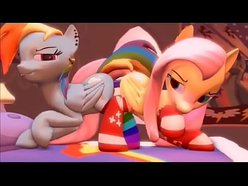 Rainbow Dash y Fluttershy dos acción full HD juguetes sexual