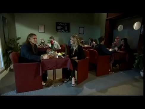 Gorgeous blonde with a beautiful tattoo fucks with the manager of the restaraunt in front of visitors