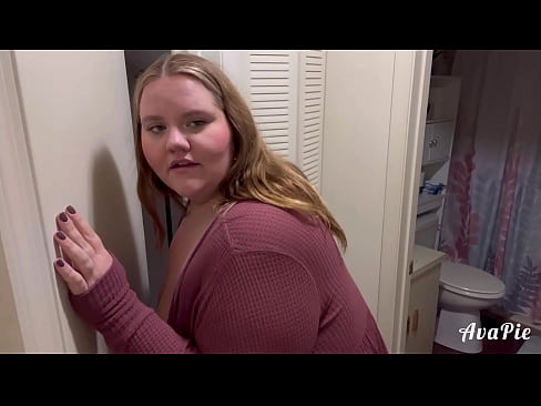 BBW roomie catches you jerking off