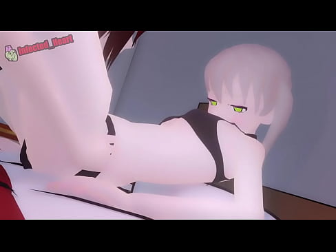 Two anime girls try lesbian sex