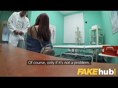 Fake Hospital Swallowing doctors hot cum helps soothe babes throat