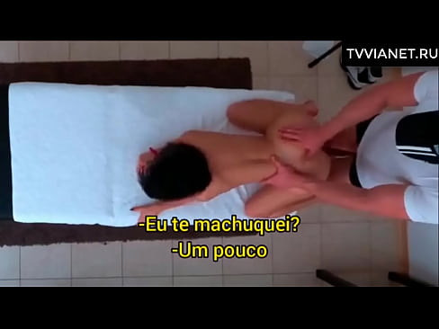 Novinha recebe surra de rola na hora da massagem pornô com legenda pt-br