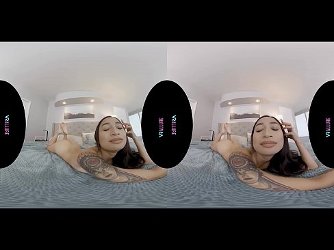 Tiny Asian cutie masturbates with multiple toys in virtual reality