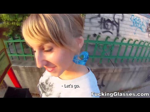 Fucking Glasses - This blonde beauty claims she has a boyfriend waiting for her in another city