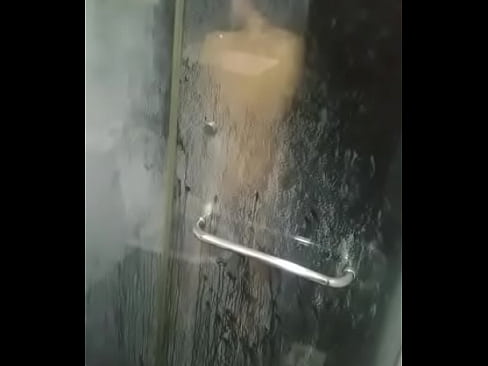 indian british petite shy teen in shower