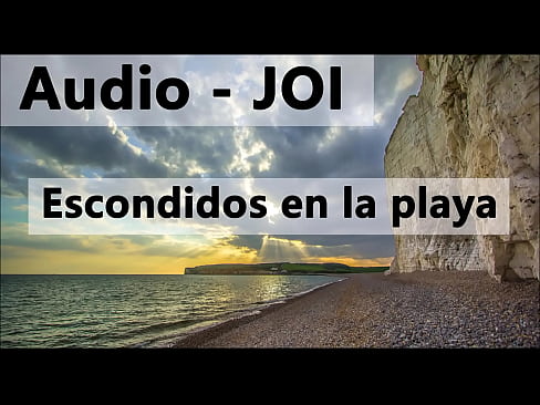 Instrucciones para masturbarse, rol en playa, JOI con voz española.