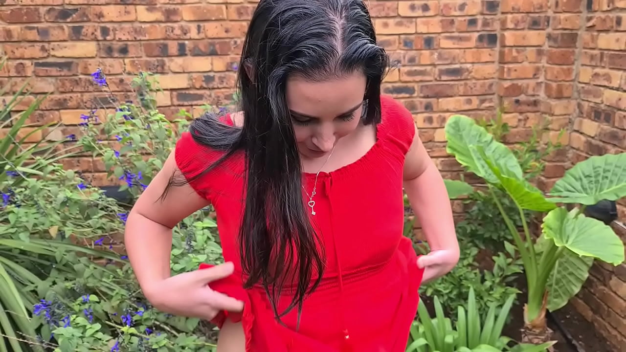 Slapping, spitting and pissing in a bitche's face outside in the garden
