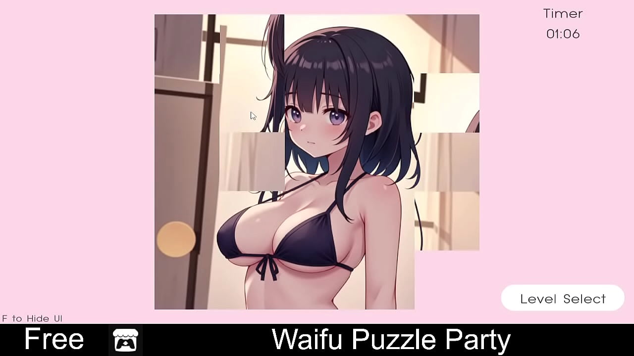 Waifu Puzzle Party (free game itchio) Puzzle,2D, Adult, Anime, Hentai, NSFW