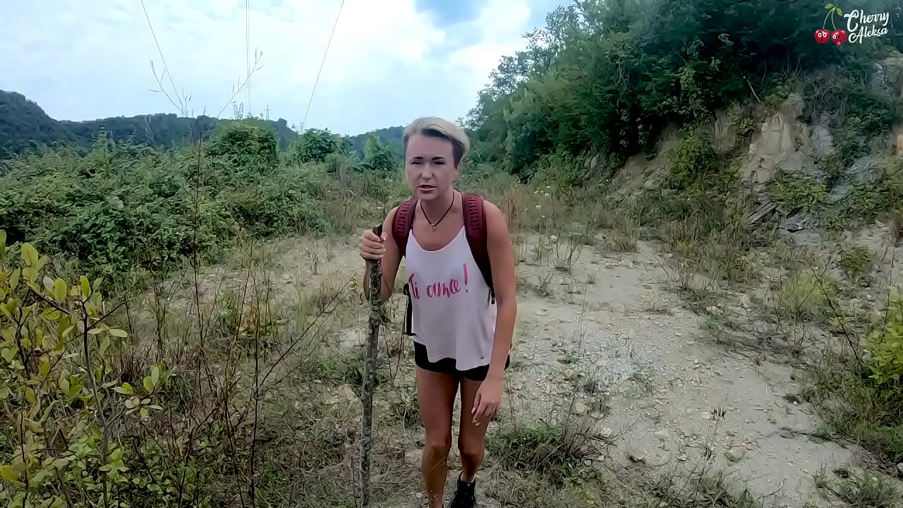 Lost hiker fucks for food and water - eats cum with food