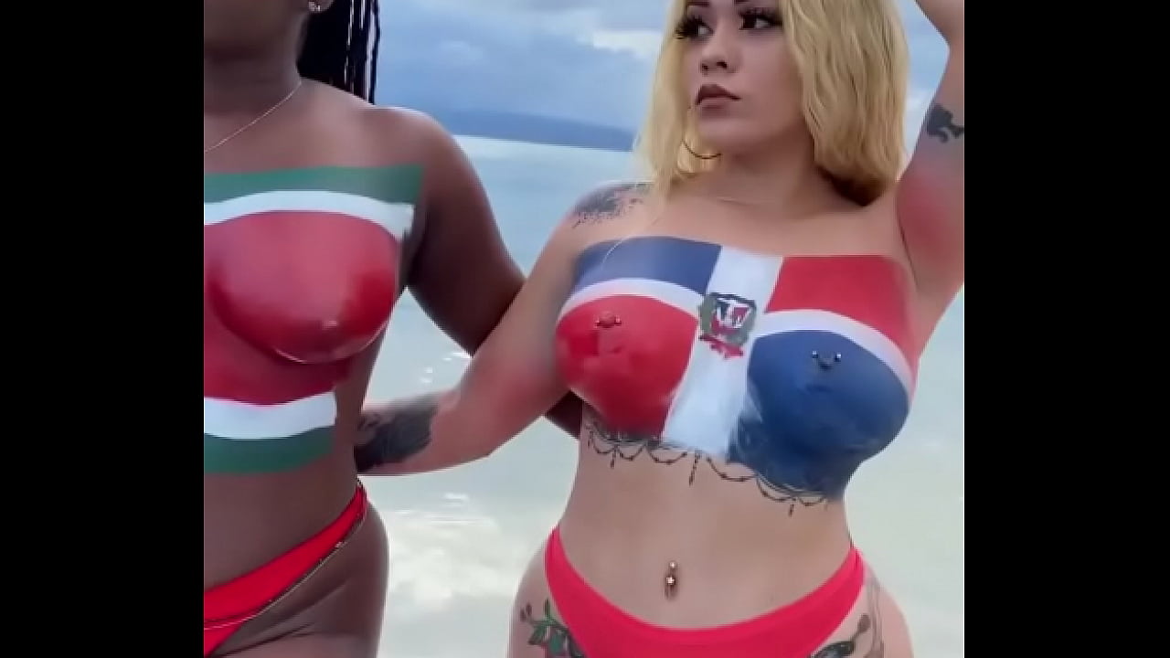 Sexy babes warming up for world cup